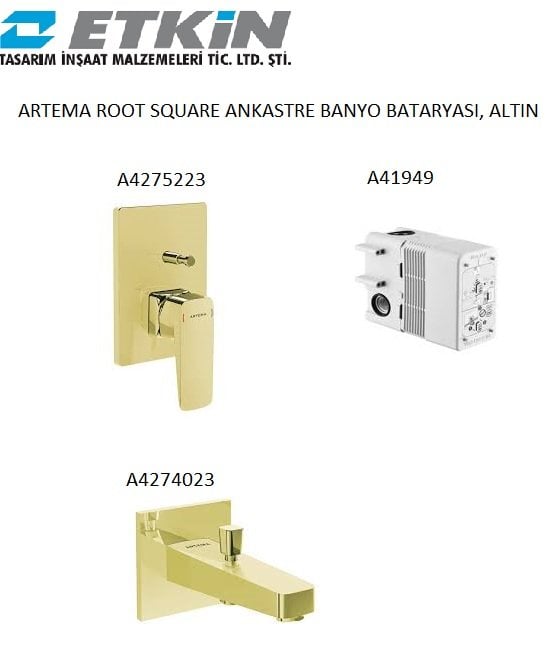 ARTEMA ROOT SQUARE ANKASTRE BANYO BATARYASI